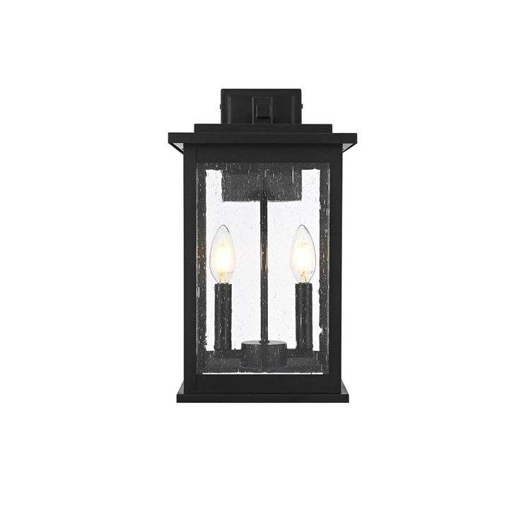 8.5 Inch Outdoor Wall Sconce In Black by Elegant Lighting