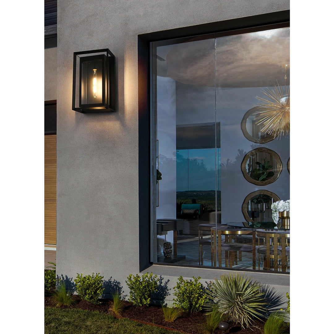 10 Inch Outdoor Wall Sconce In Black