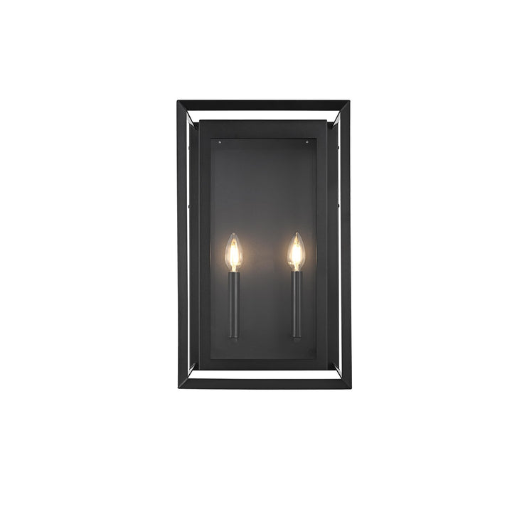 12 Inch Outdoor Wall Sconce In Black by Elegant Lighting