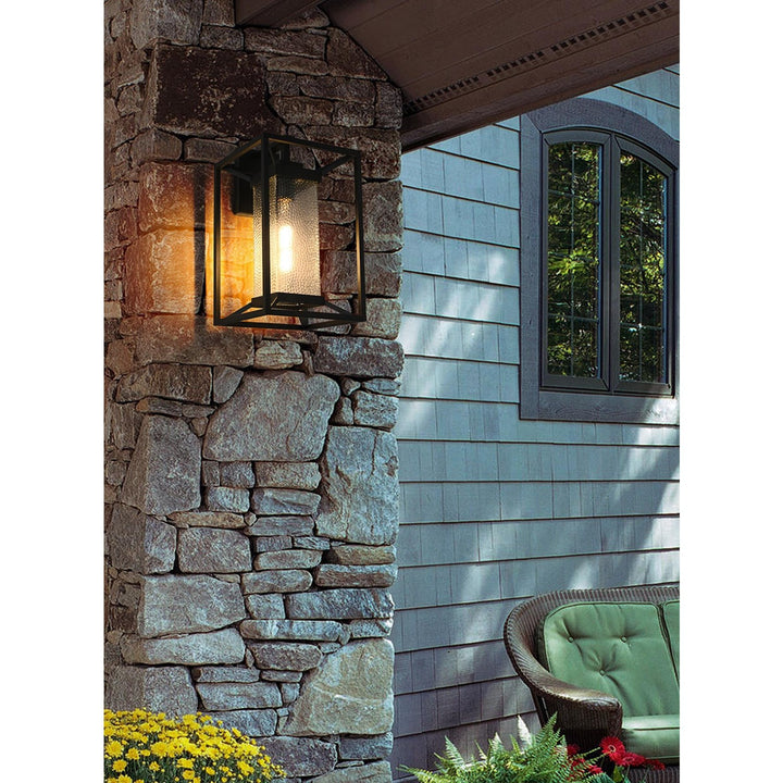 10 Inch Outdoor Wall Sconce In Black
