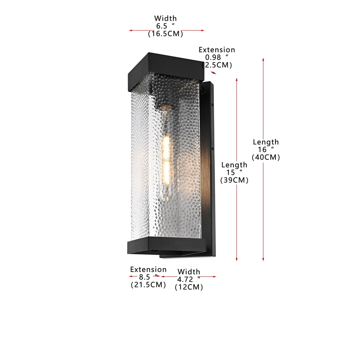 6.5 Inch Outdoor Wall Sconce In Black
