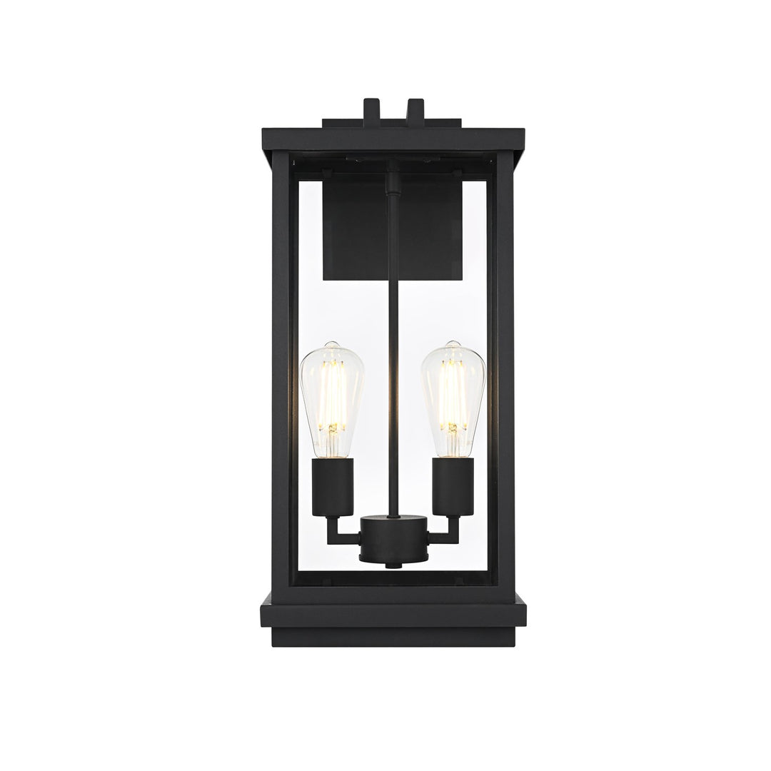 9 Inch Outdoor Wall Sconce In Black by Elegant Lighting