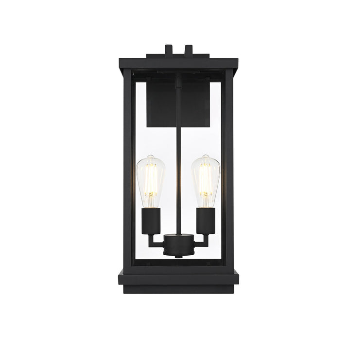 9 Inch Outdoor Wall Sconce In Black by Elegant Lighting
