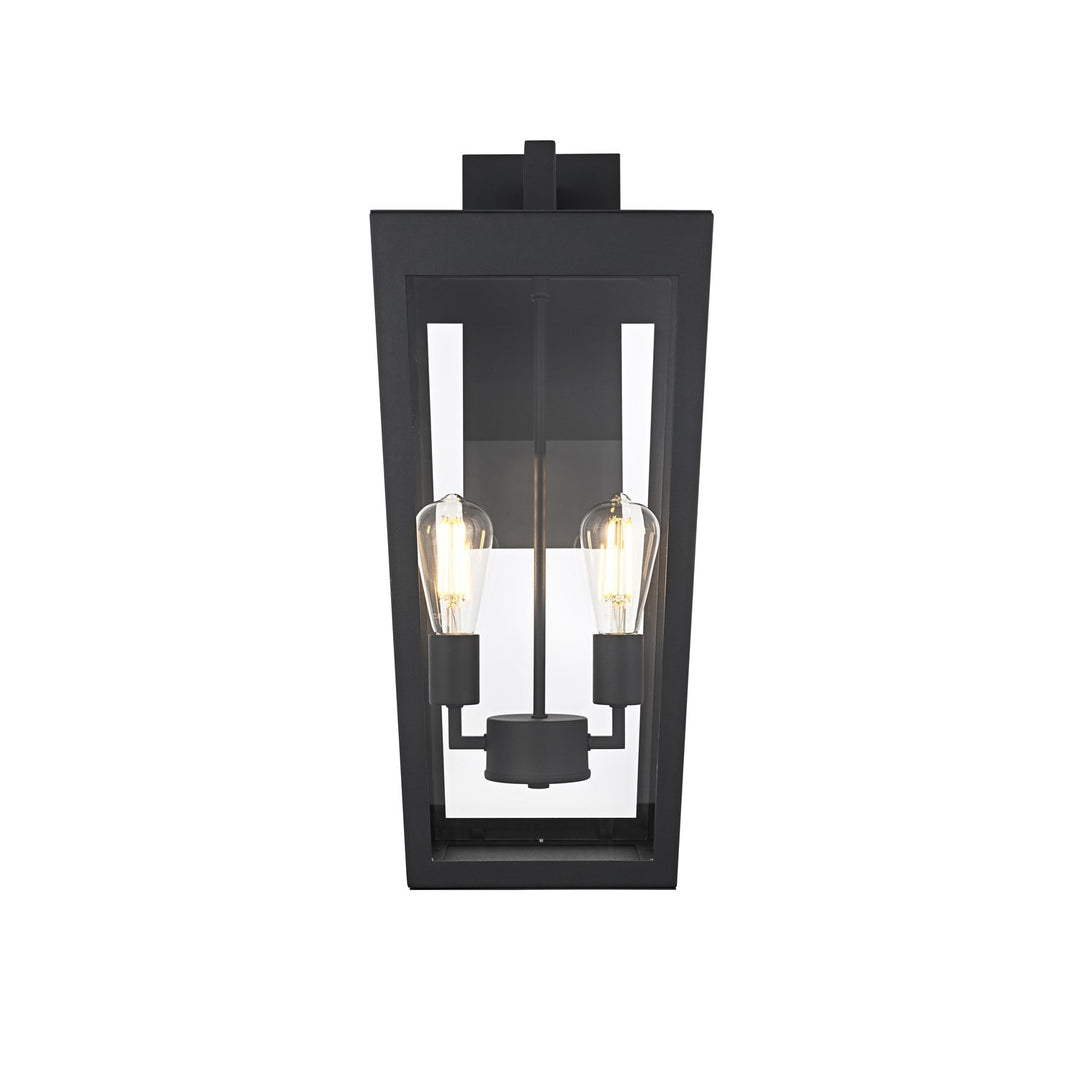 10 Inch Outdoor Wall Sconce In Black by Elegant Lighting
