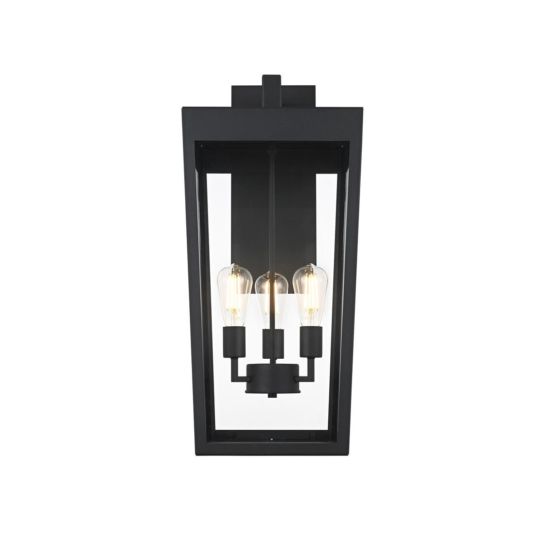 12 Inch Outdoor Wall Sconce In Black by Elegant Lighting