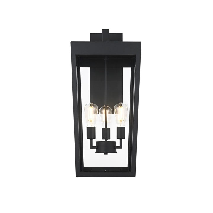 12 Inch Outdoor Wall Sconce In Black by Elegant Lighting