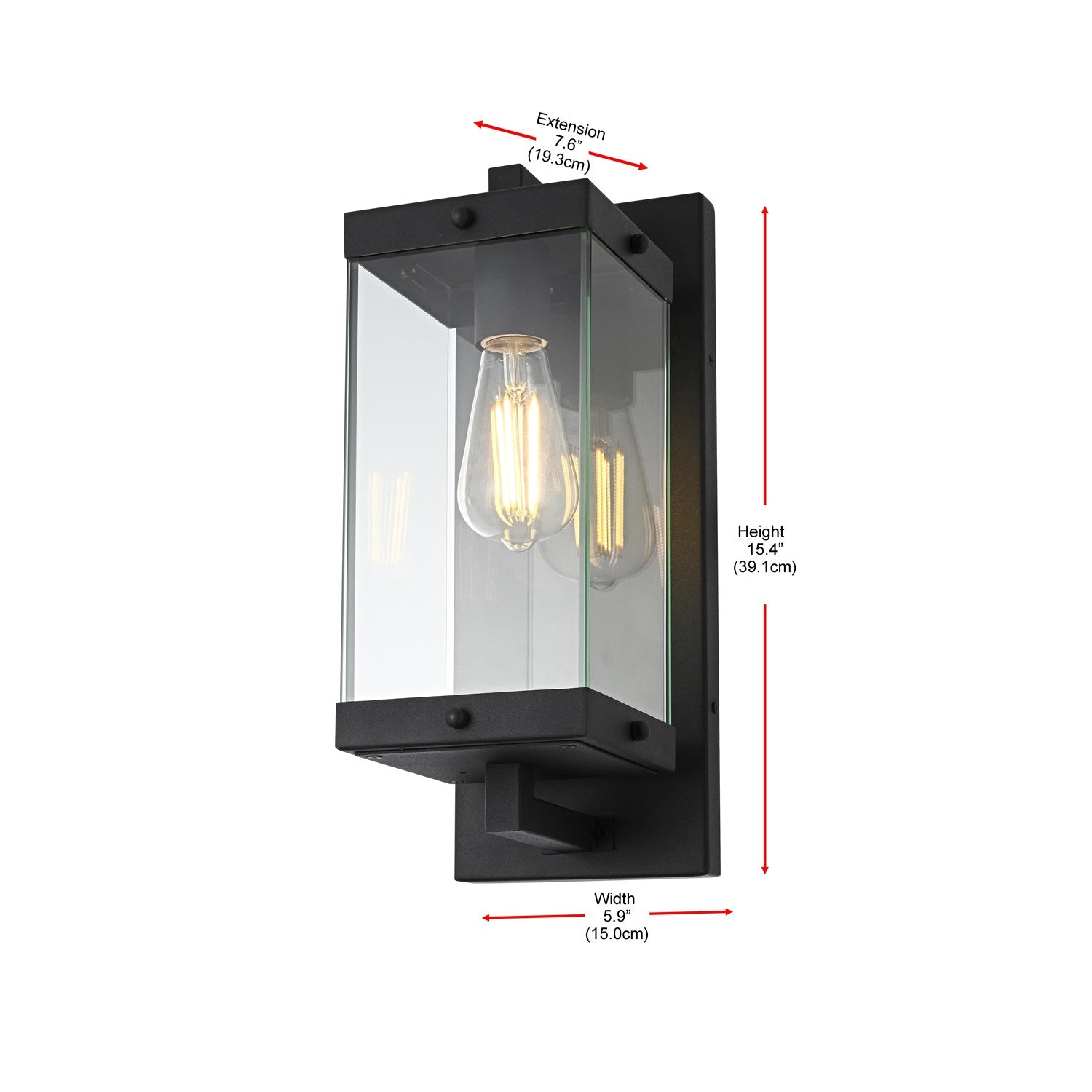 6 Inch Outdoor Wall Sconce In Black