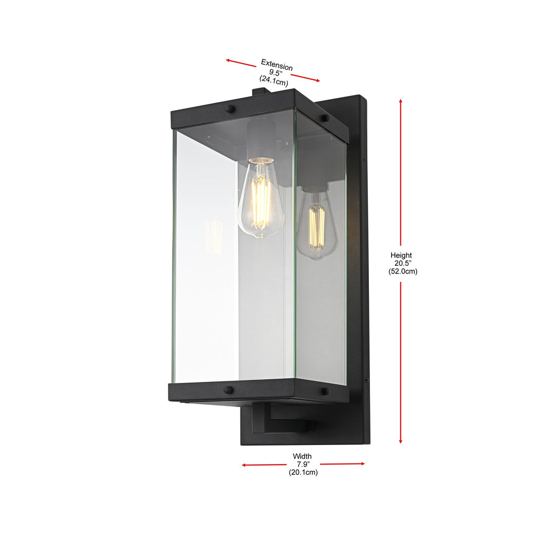 8 Inch Outdoor Wall Sconce In Black