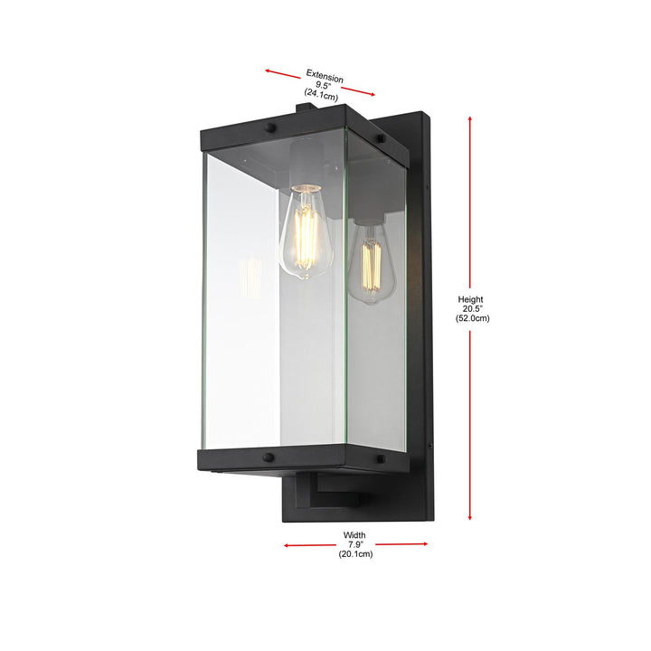 8 Inch Outdoor Wall Sconce In Black