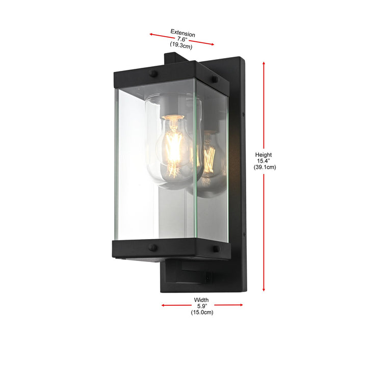 6 Inch Outdoor Wall Sconce In Black