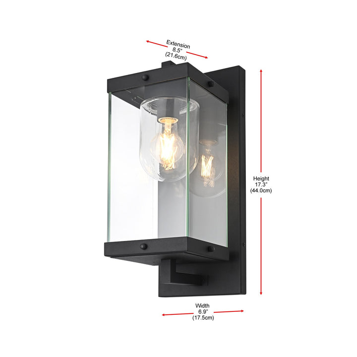 7 Inch Outdoor Wall Sconce In Black