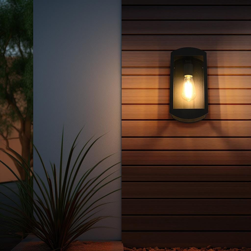 6 Inch Outdoor Wall Sconce In Black