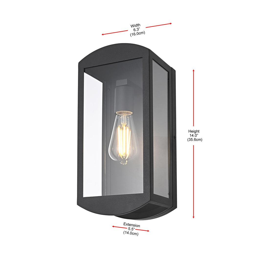 6 Inch Outdoor Wall Sconce In Black