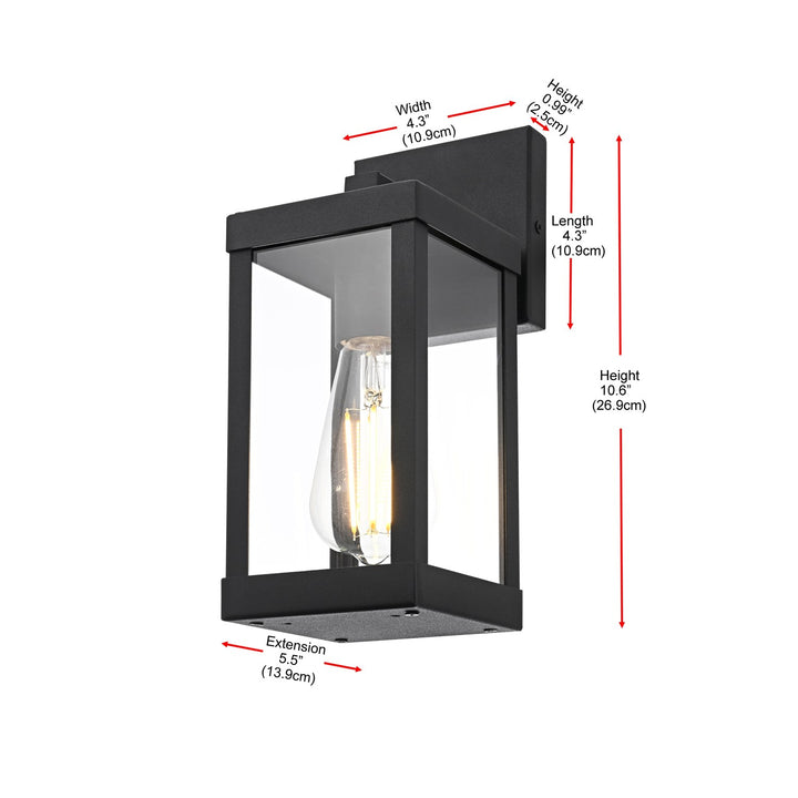 4 Inch Outdoor Wall Sconce In Black