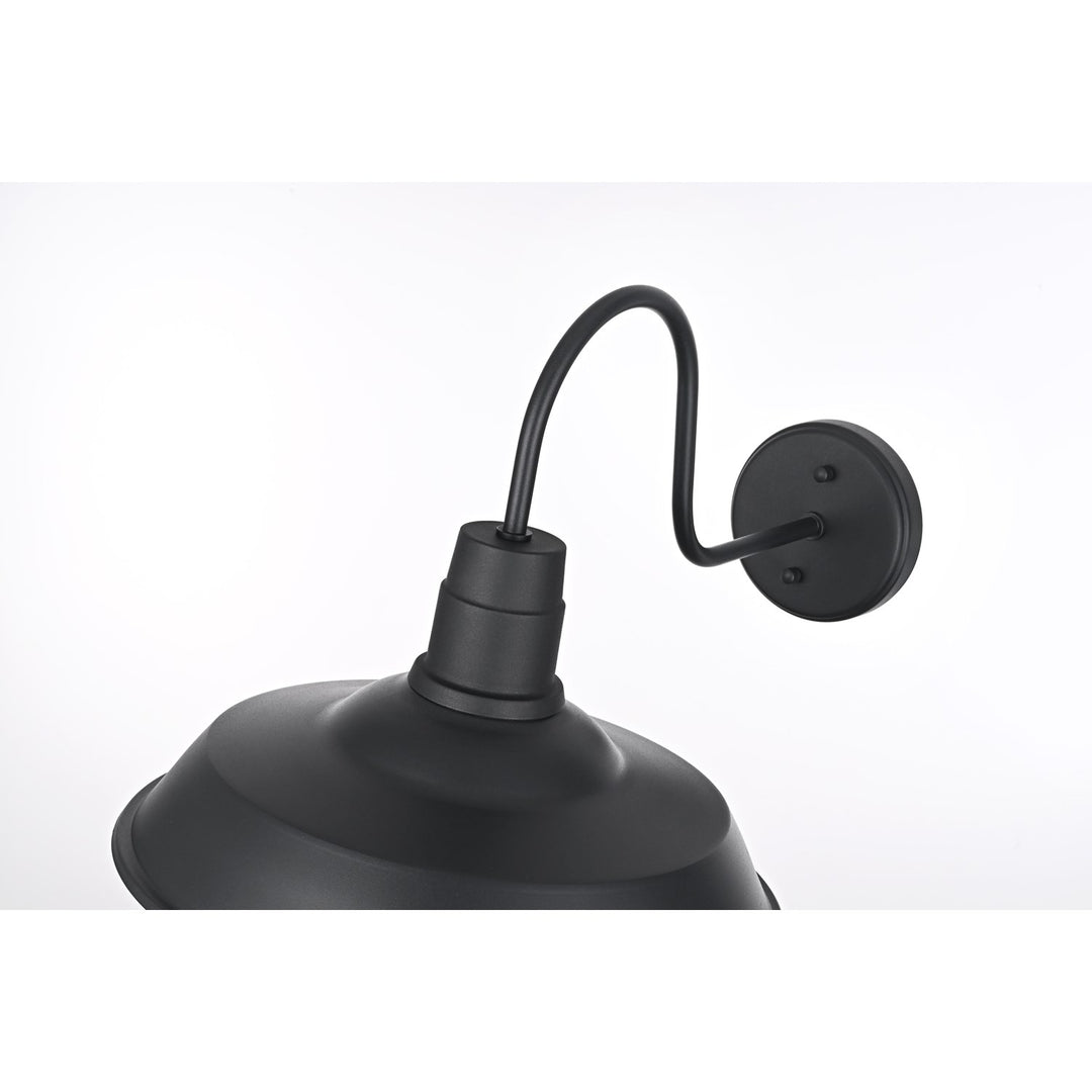14 Inch Outdoor Wall Sconce In Black