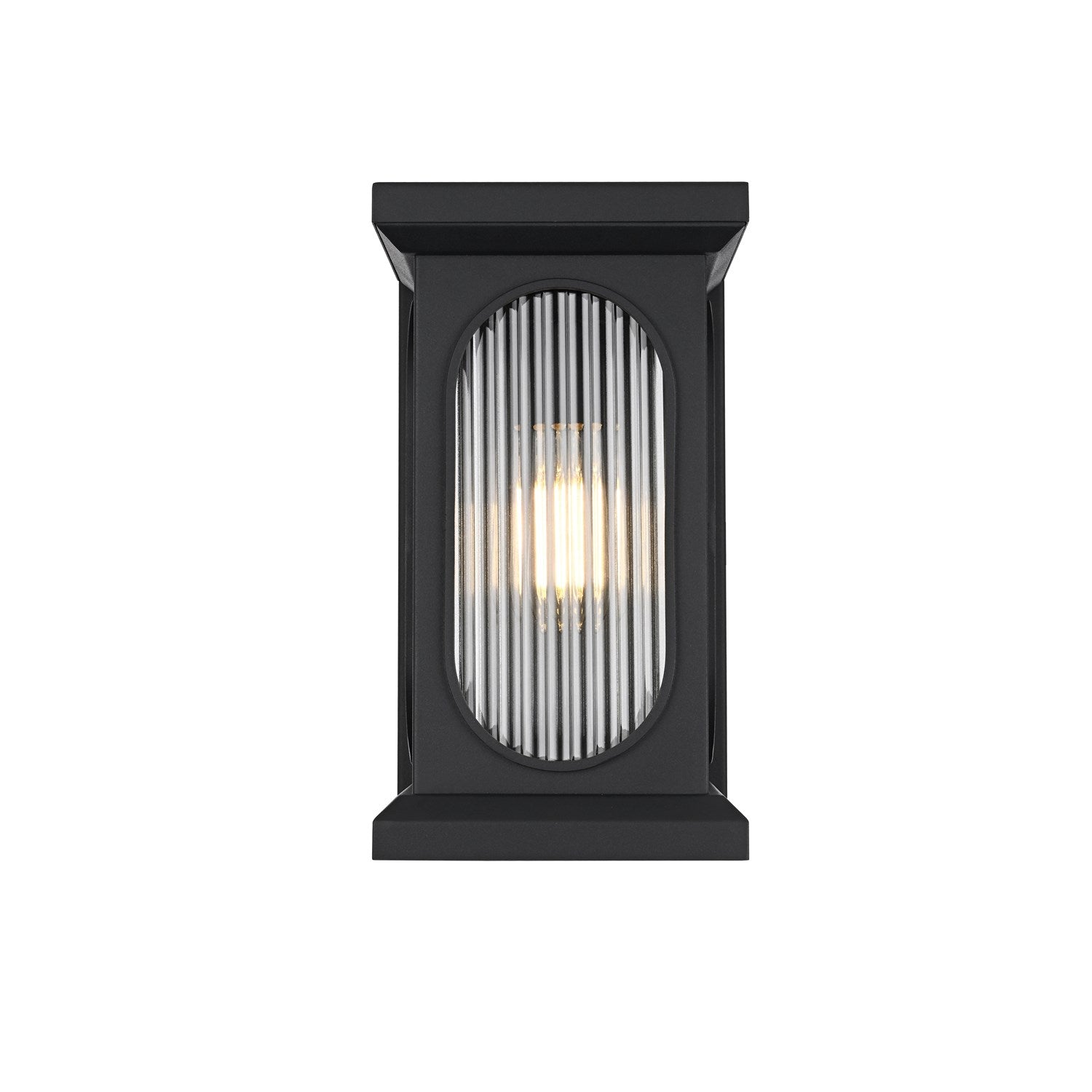 8 Inch Outdoor Wall Sconce In Black by Elegant Lighting