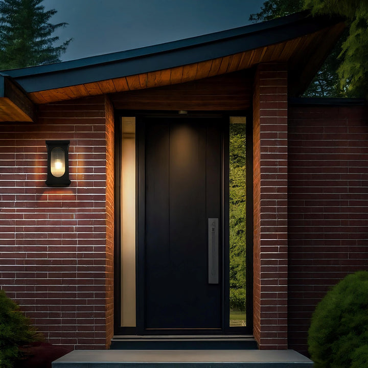 9 Inch Outdoor Wall Sconce In Black