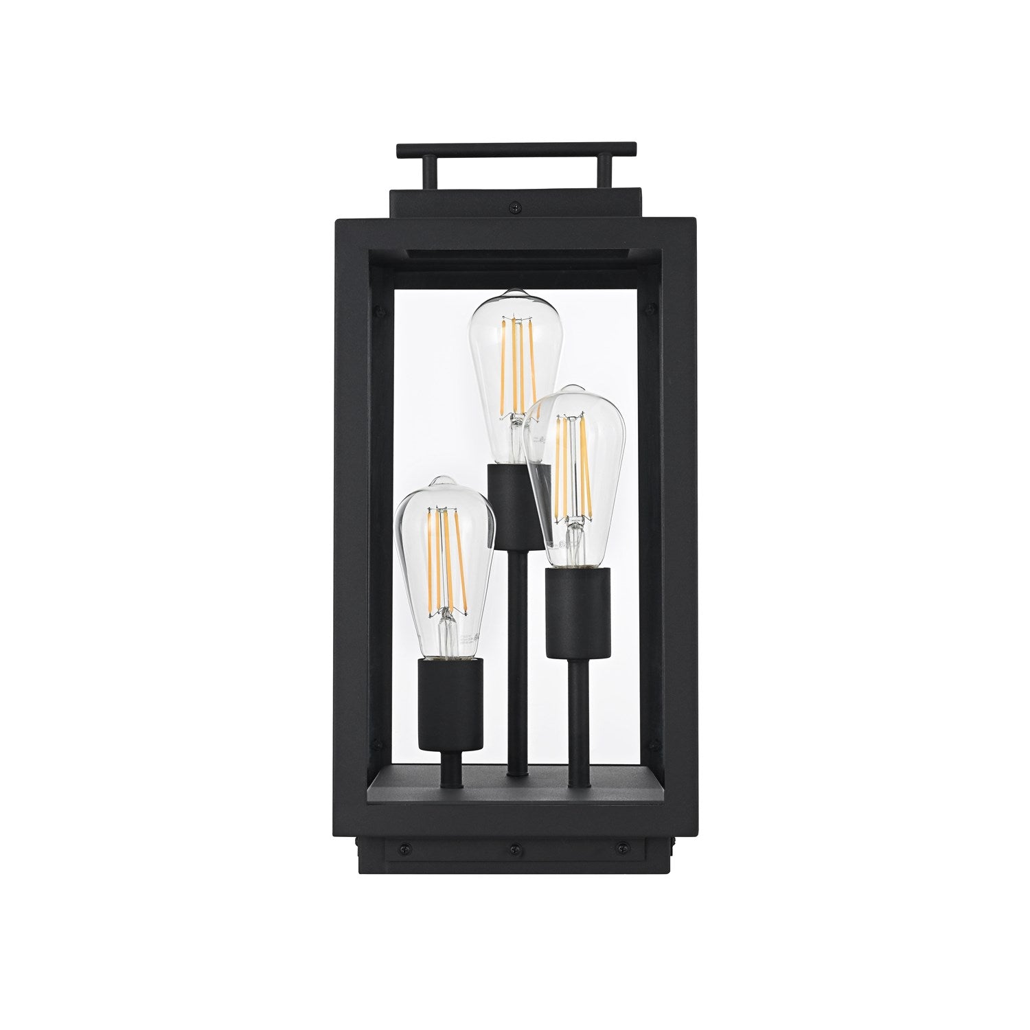 8 Inch Outdoor Lawn Light In Black by Elegant Lighting