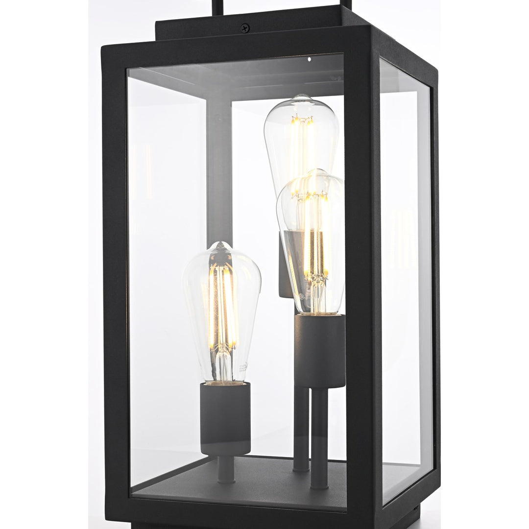 8 Inch Outdoor Lawn Light In Black