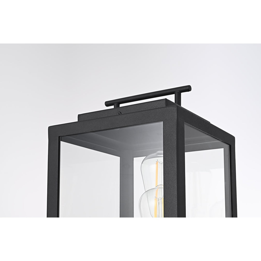 8 Inch Outdoor Lawn Light In Black