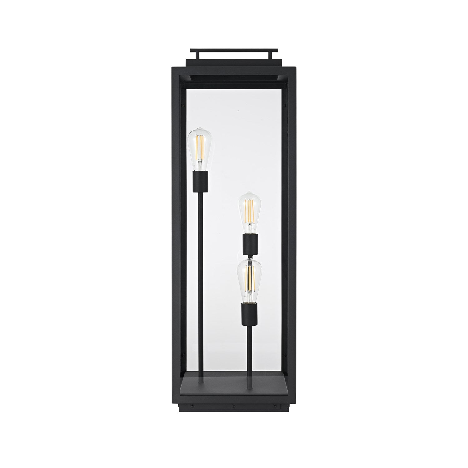 12 Inch Outdoor Lawn Light In Black by Elegant Lighting