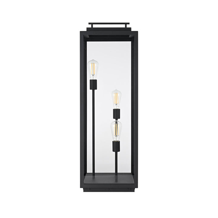 12 Inch Outdoor Lawn Light In Black by Elegant Lighting