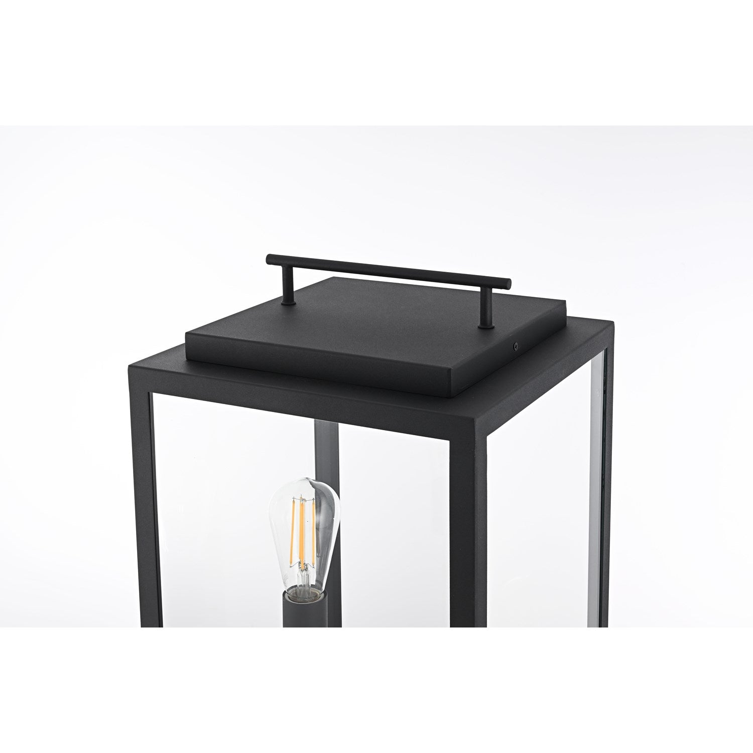 12 Inch Outdoor Lawn Light In Black