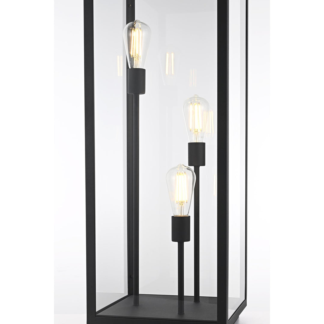 12 Inch Outdoor Lawn Light In Black