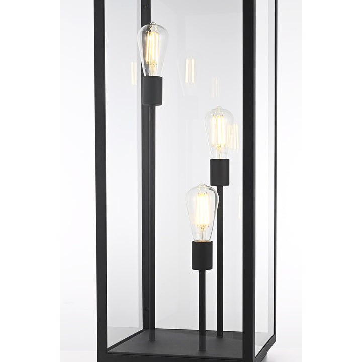 12 Inch Outdoor Lawn Light In Black