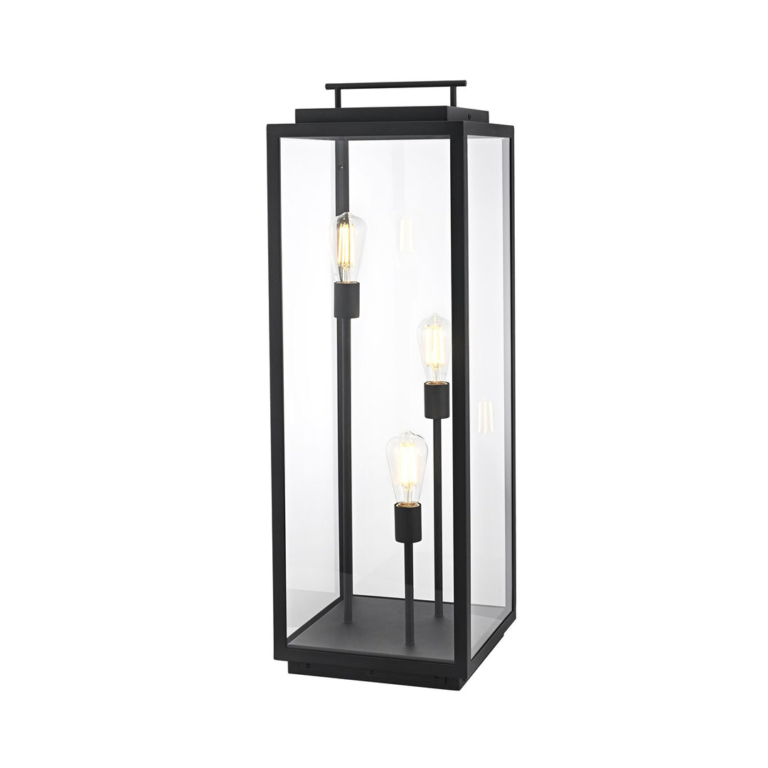12 Inch Outdoor Lawn Light In Black
