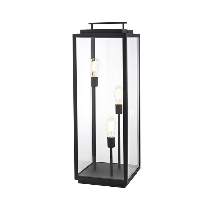 12 Inch Outdoor Lawn Light In Black