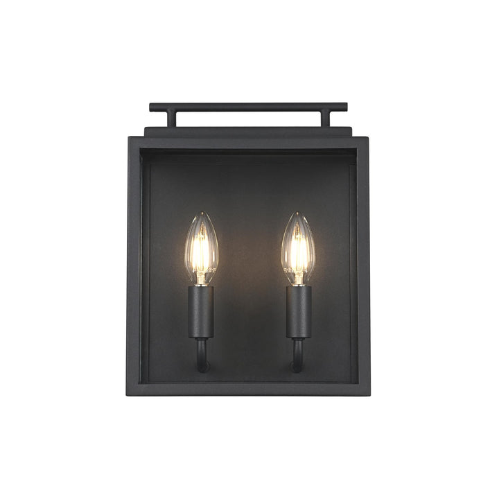 9 Inch Outdoor Wall Sconce In Black by Elegant Lighting