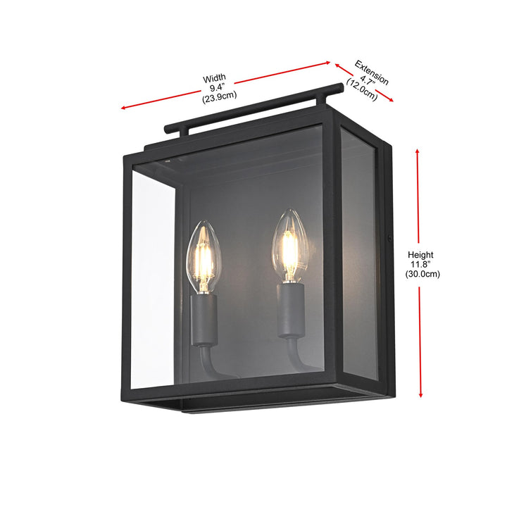9 Inch Outdoor Wall Sconce In Black