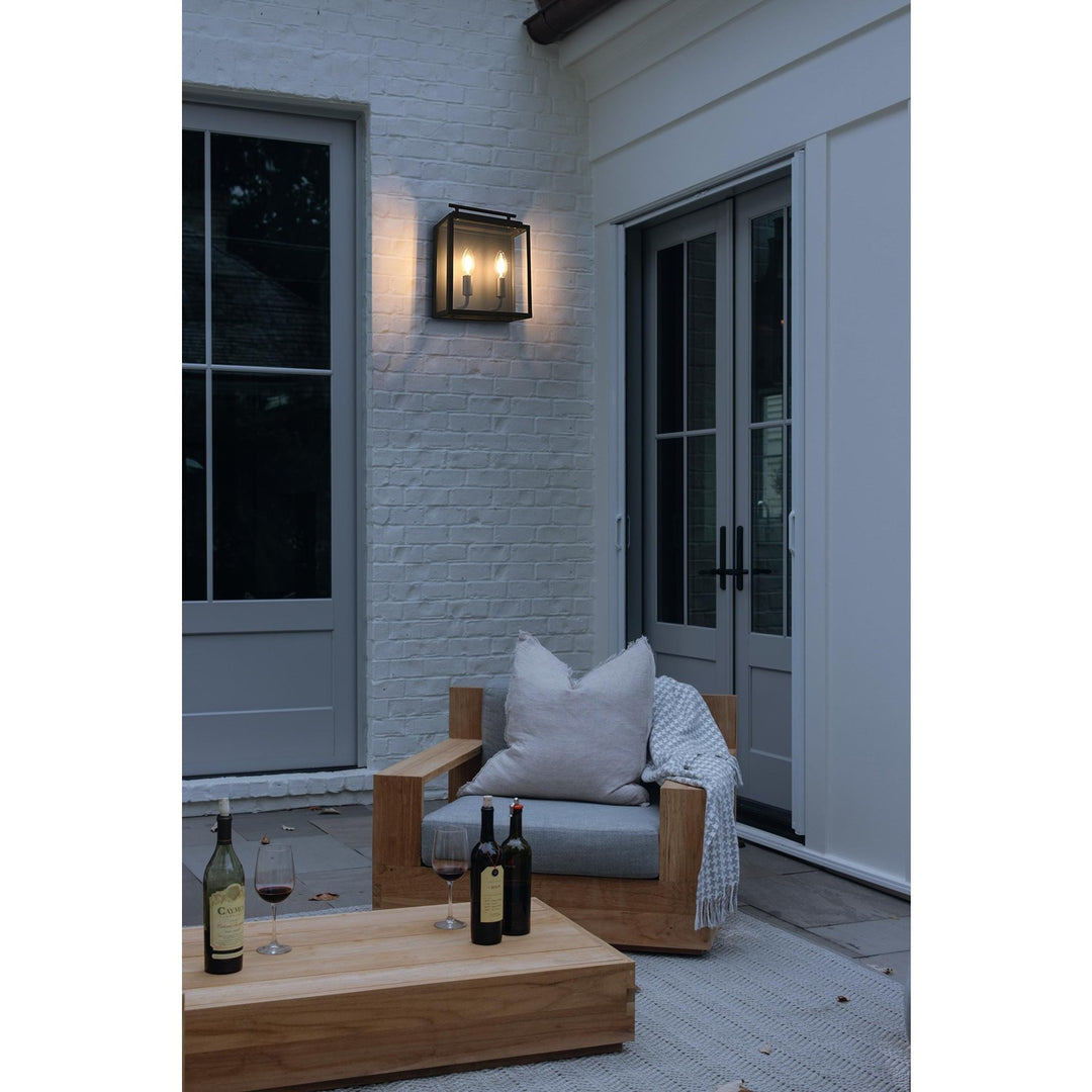 9 Inch Outdoor Wall Sconce In Black
