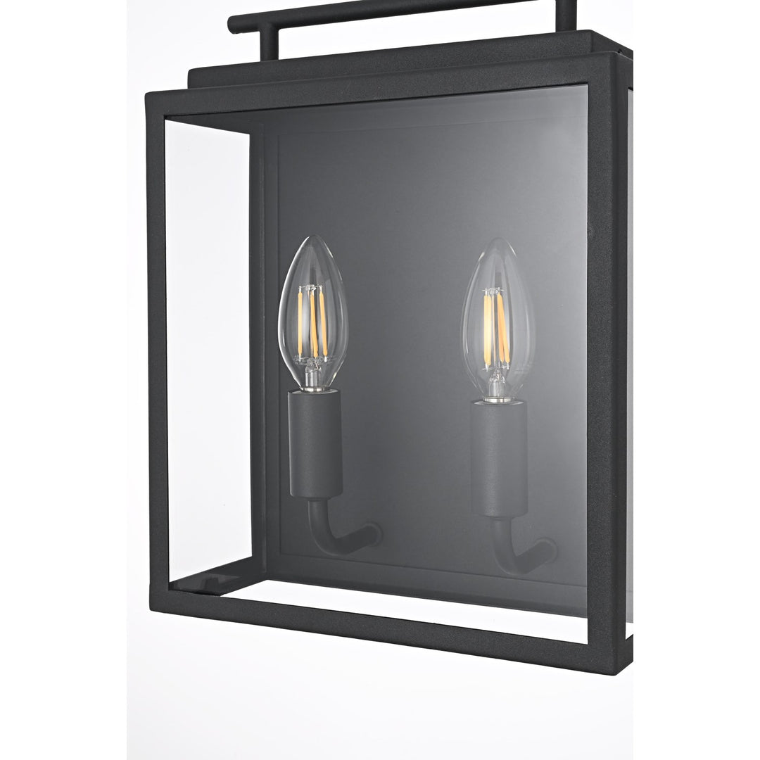 9 Inch Outdoor Wall Sconce In Black