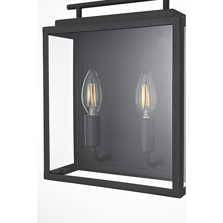 9 Inch Outdoor Wall Sconce In Black