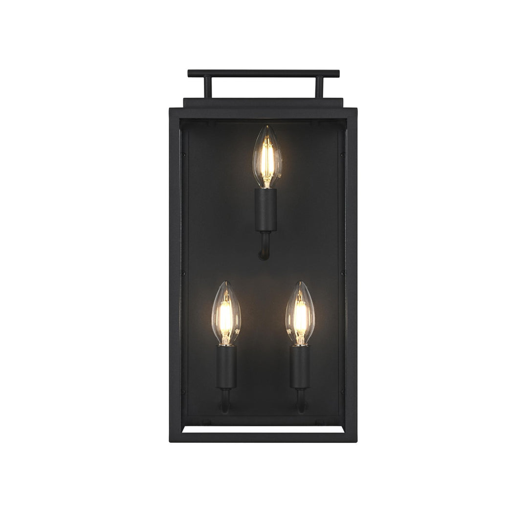 8 Inch Outdoor Wall Sconce In Black by Elegant Lighting