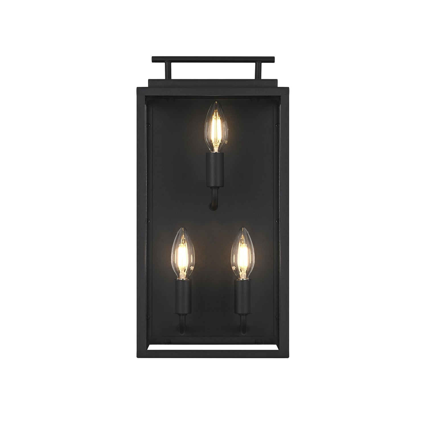 8 Inch Outdoor Wall Sconce In Black by Elegant Lighting