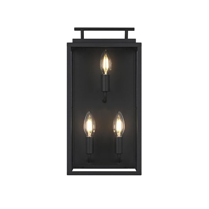 8 Inch Outdoor Wall Sconce In Black by Elegant Lighting