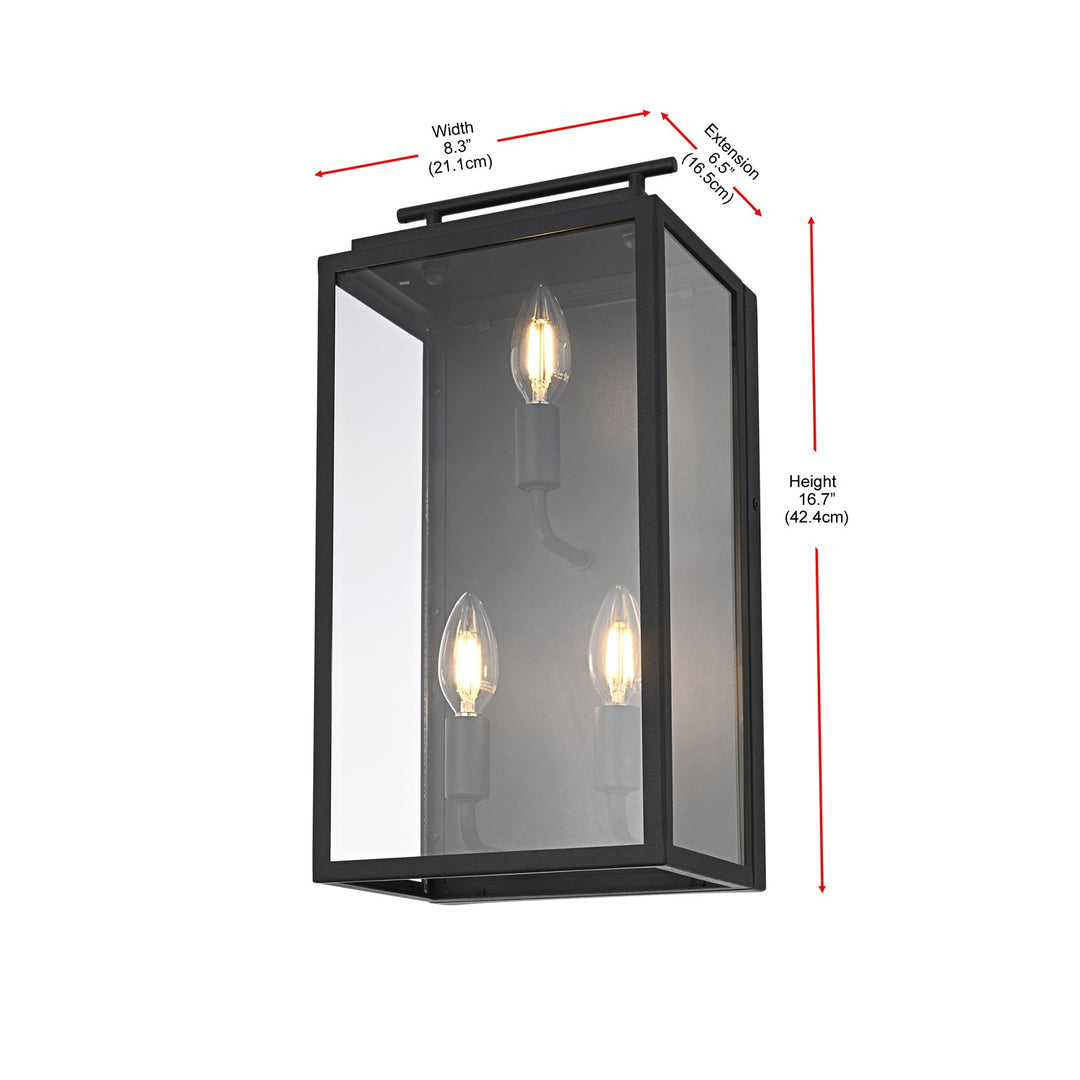 8 Inch Outdoor Wall Sconce In Black