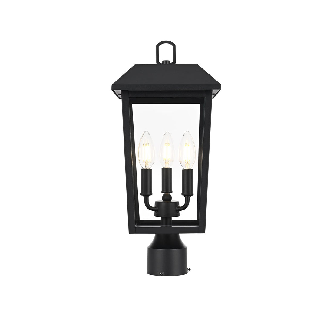 8 X 18 Inch Outdoor Post Light In Black by Elegant Lighting