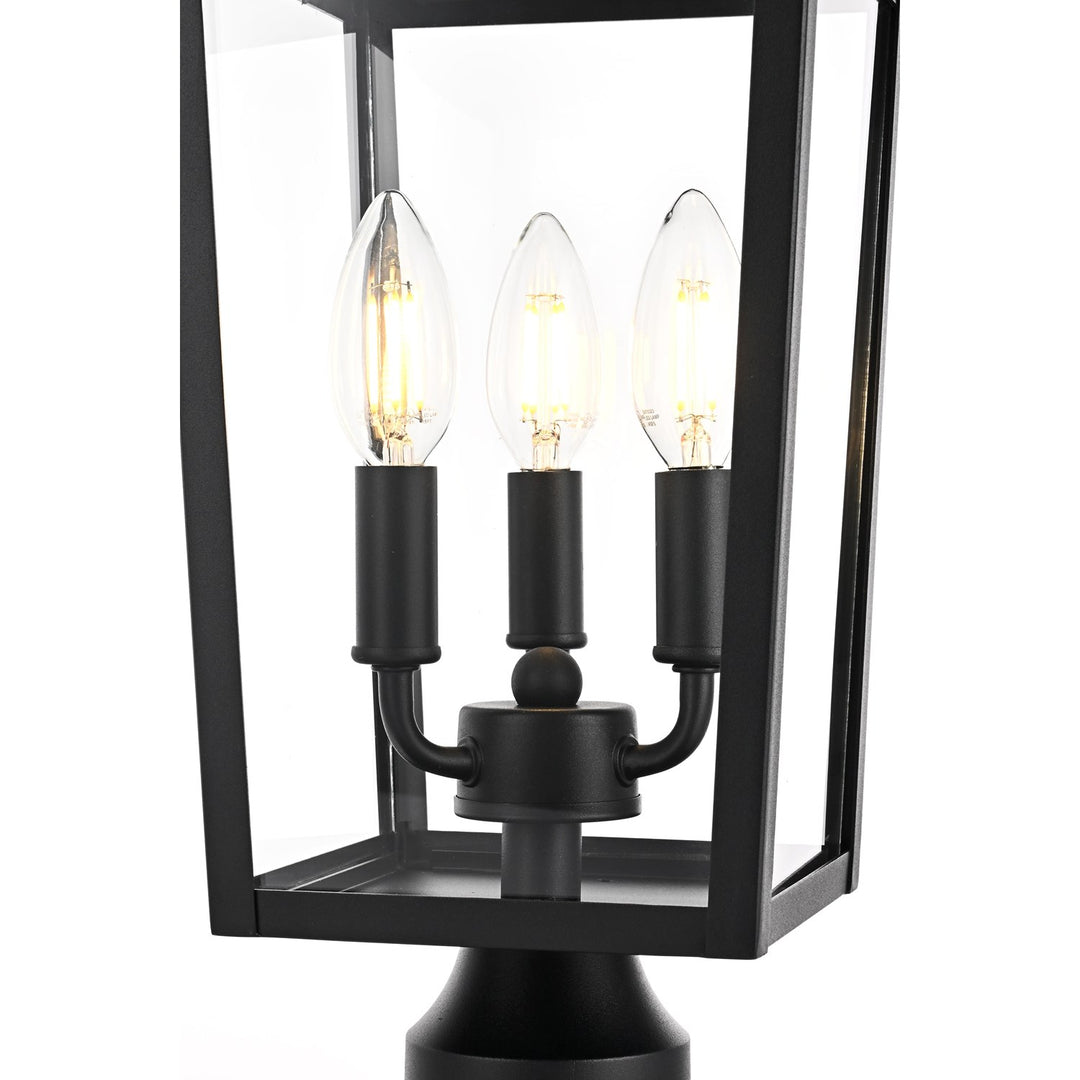 8 X 18 Inch Outdoor Post Light In Black