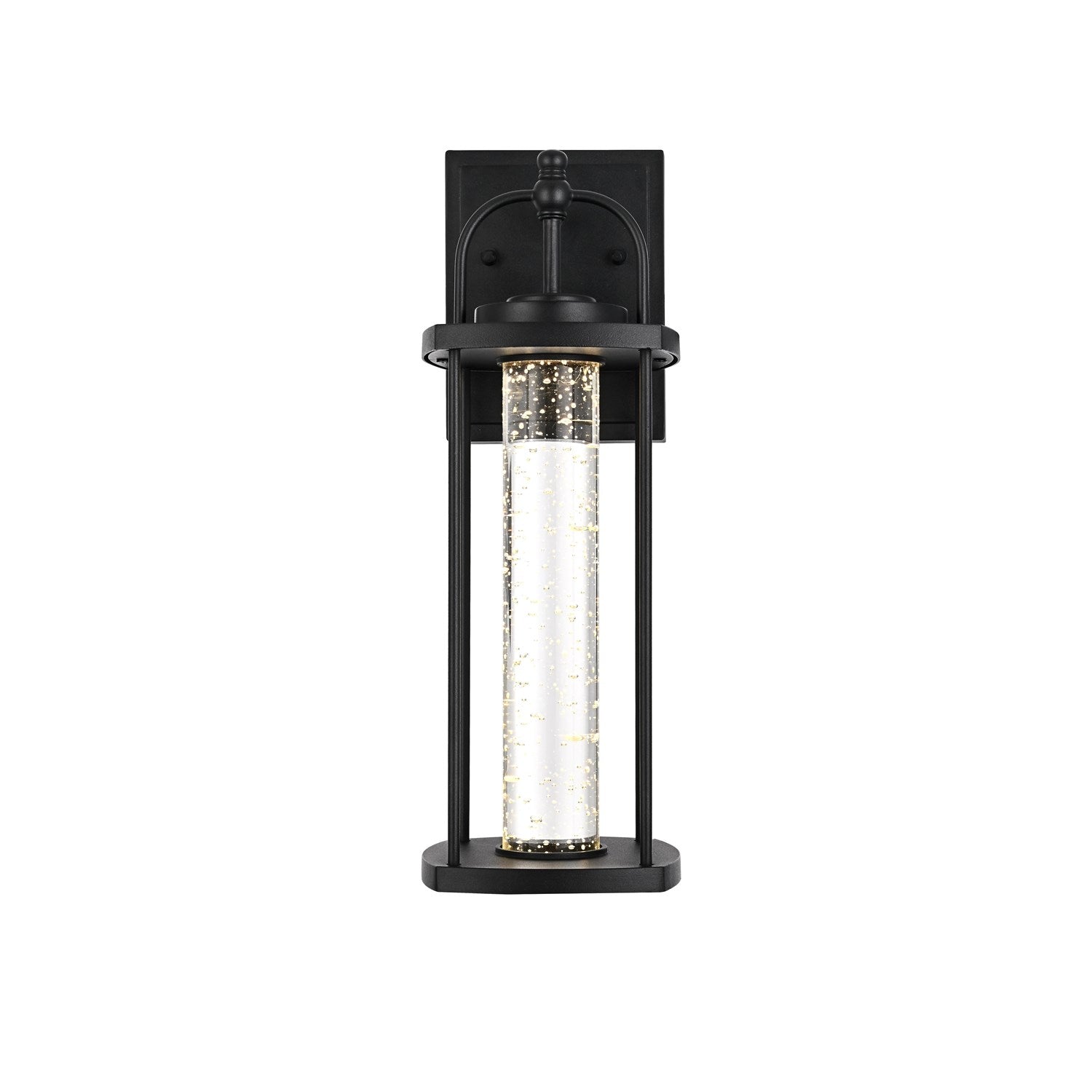 15 Inch Led Outdoor Wall Sconce In Black by Elegant Lighting