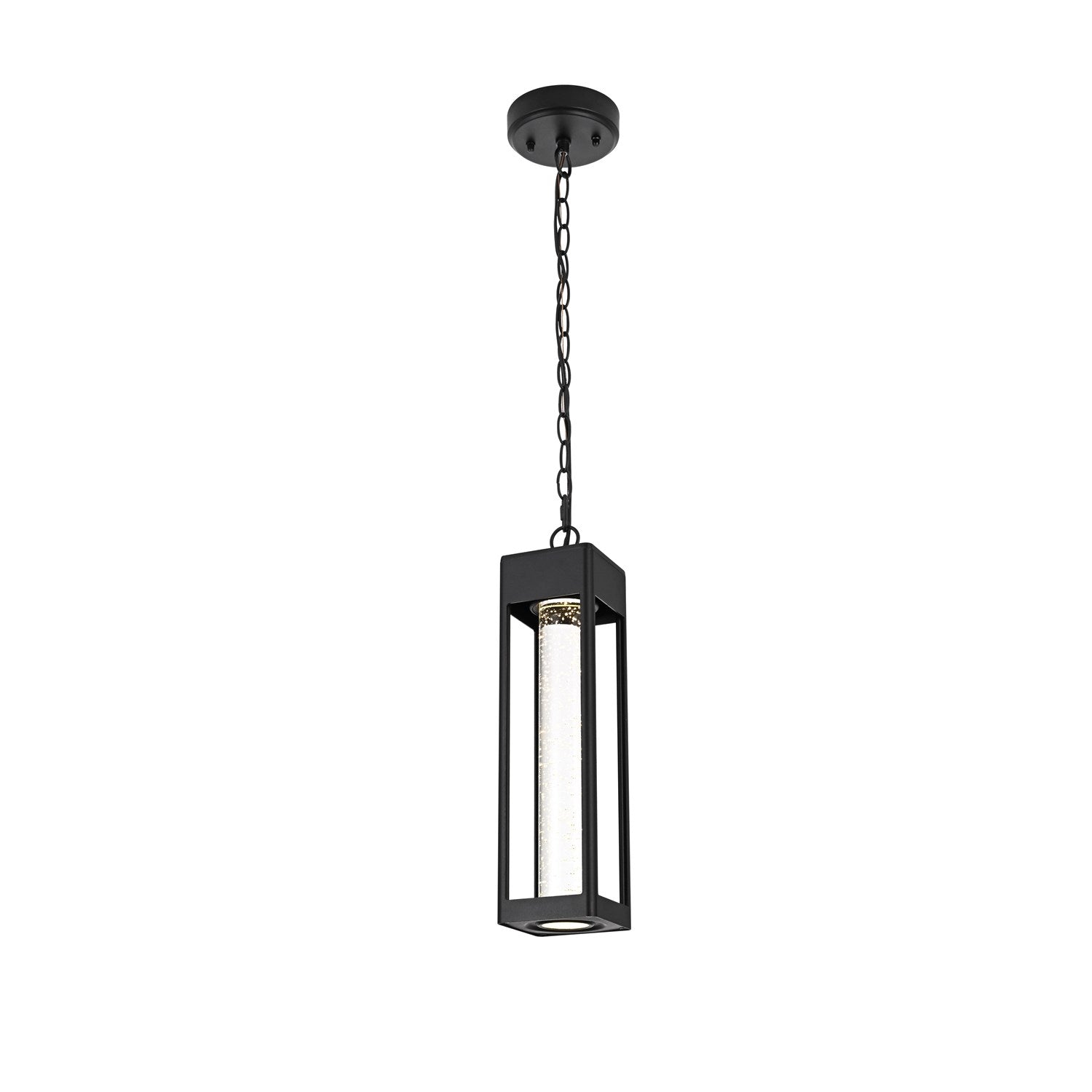 15 Inch Led Outdoor Pendant In Black