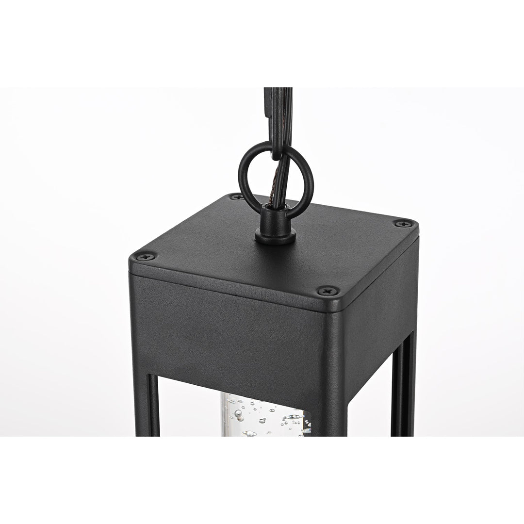23 Inch Led Outdoor Pendant In Black