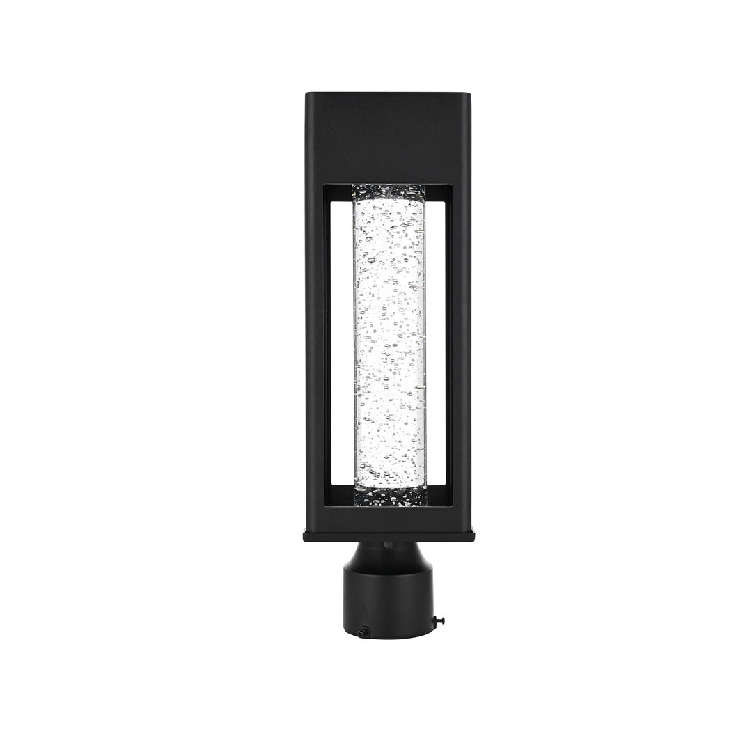 18 Inch Led Outdoor Post Light In Black by Elegant Lighting