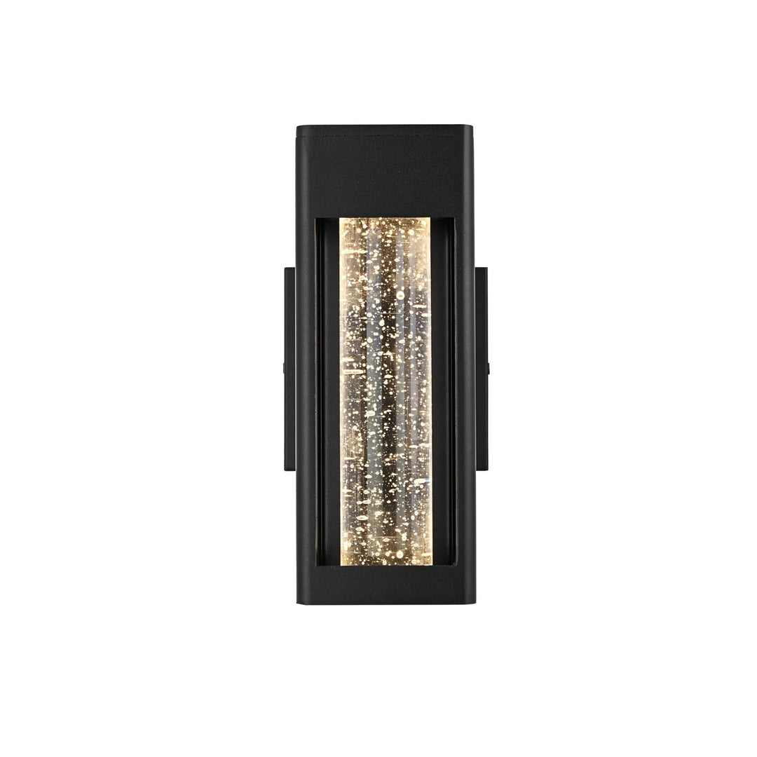 10 Inch Led Outdoor Wall Sconce In Black by Elegant Lighting
