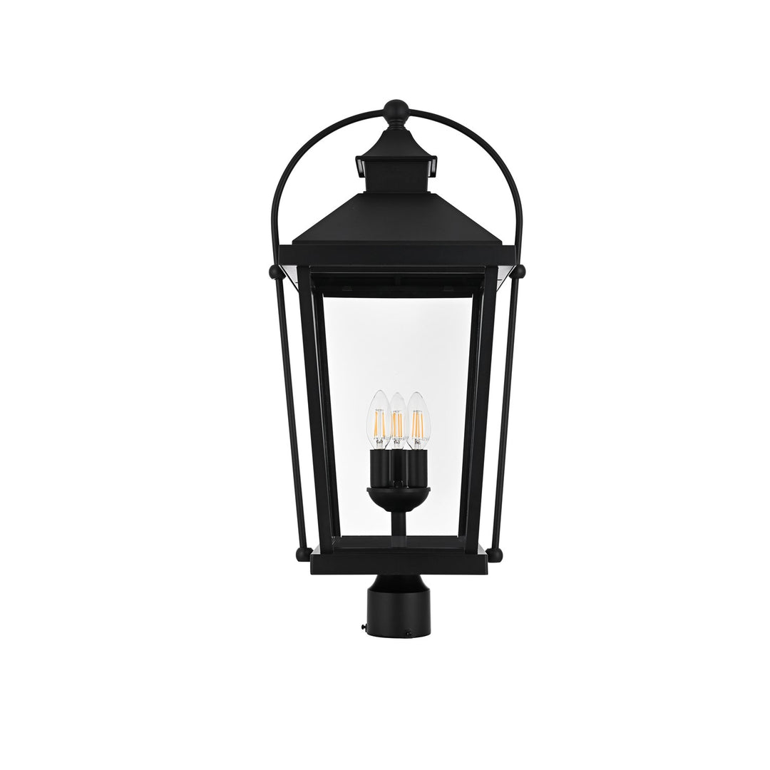 27 Inch Outdoor Post Light In Black by Elegant Lighting