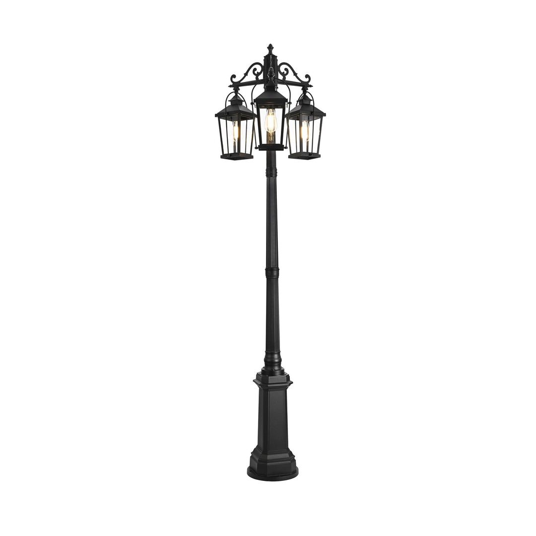 84 Inch Outdoor Post Light With Pole In Black