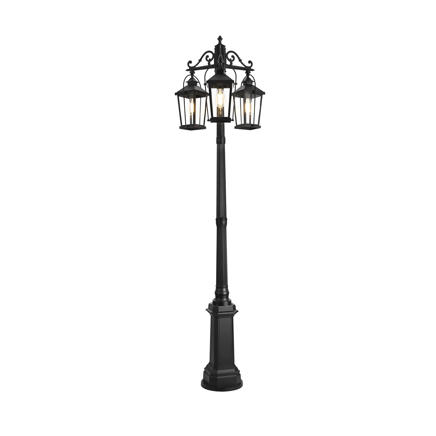 84 Inch Outdoor Post Light With Pole In Black